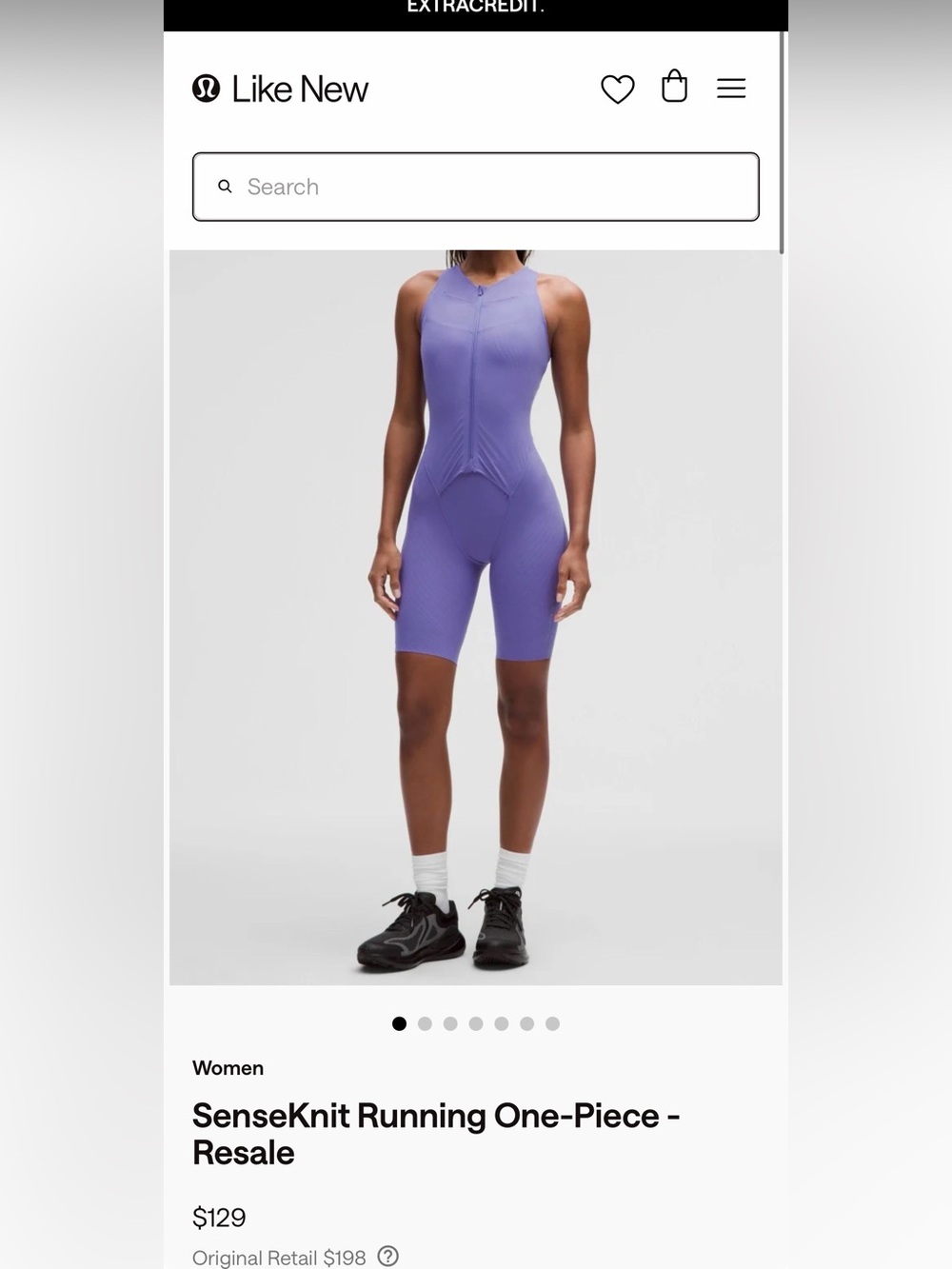 lululemon athletica SenseKnit One‑Piece Romper — Lavender Purple